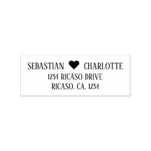 Tampons Encreurs Détail du coeur personnalisé