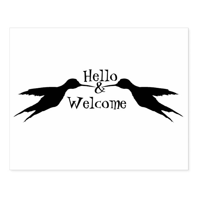 Tampons Encreurs Deux colibris dans le vol 1a Timbre en caoutchouc (Impression)