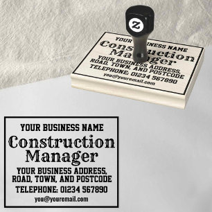 Tampons Encreurs Directeur de construction avec nom, adresse, etc.