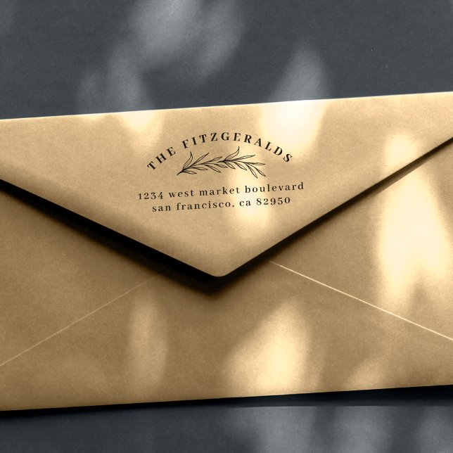 Tampons Encreurs Direction botanique dessinée à la main Adresse de  (Créateur téléchargé)