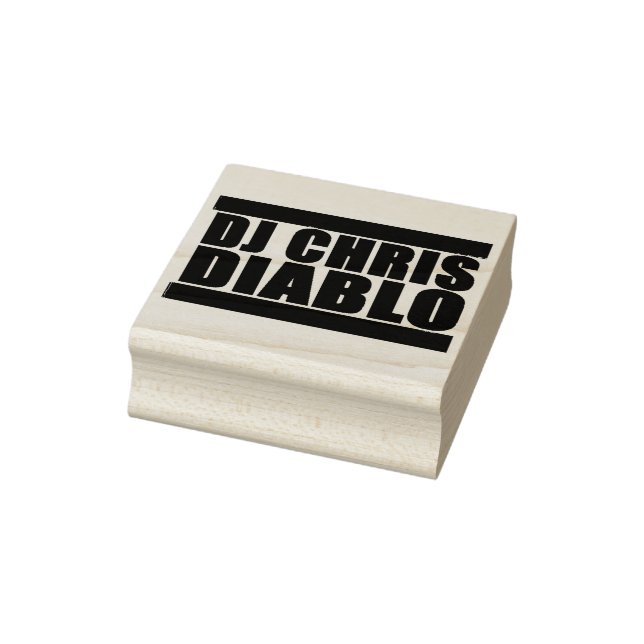 TAMPONS ENCREURS DJ CHRIS DIABLO LOGO RUBBER STAMP MOYEN (Tampon)