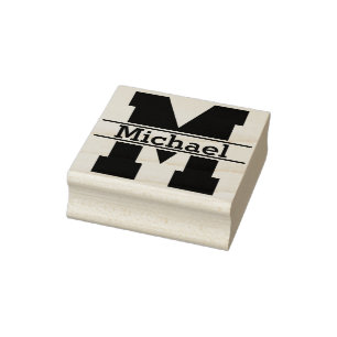 Tampons Encreurs do-it-yourself - Monogramme simple / Nom Timbre en