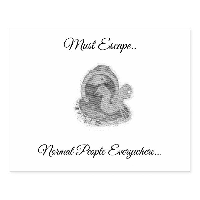 Tampons Encreurs Doit Échapper...L'estampille en caoutchouc de la c (Impression)