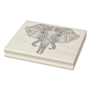 Tampons Encreurs Doodle de tête d'éléphant 2