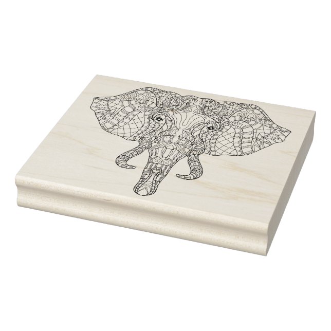 Tampons Encreurs Doodle de tête d'éléphant 2 (Tampon)