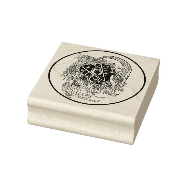 Tampons Encreurs Dragon de Pentacle Art nouveau (Tampon)