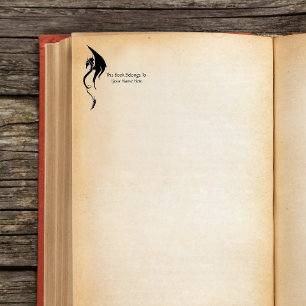 Tampons Encreurs Dragon tribal noir blanc