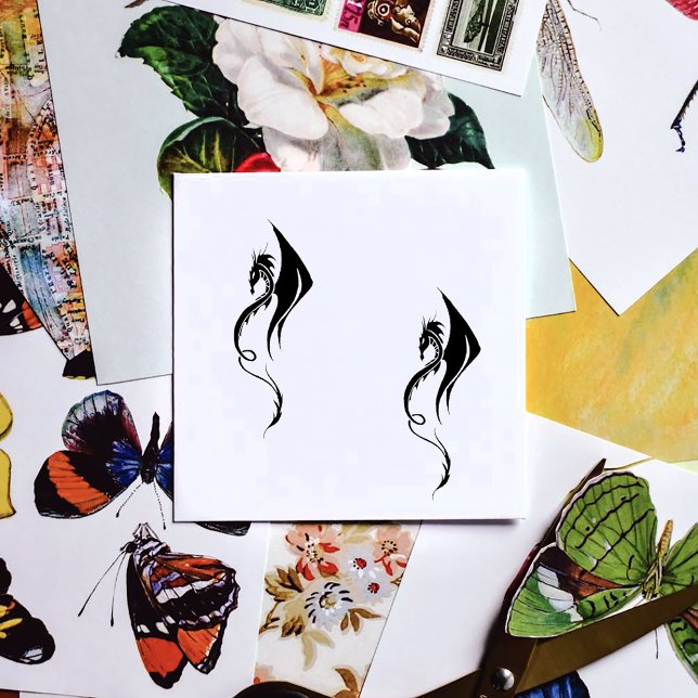 Tampons Encreurs Dragon tribal noir blanc (Créateur téléchargé)