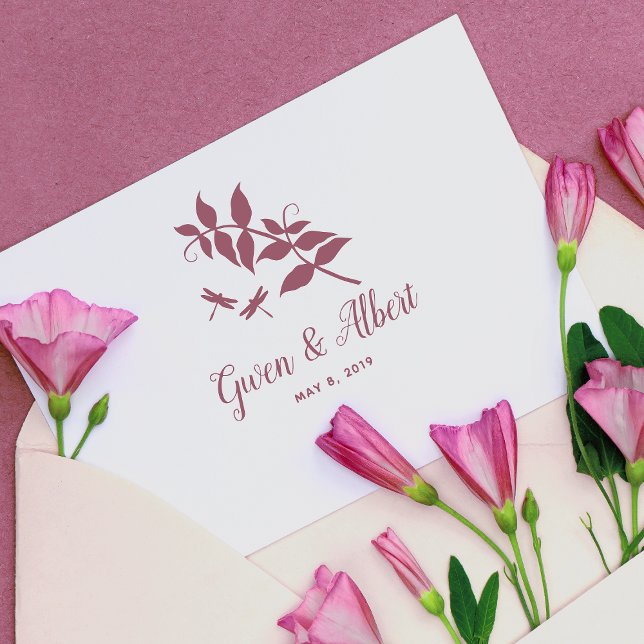 Tampons Encreurs Dragonflies Mariages romantiques Couple Branches (Créateur téléchargé)