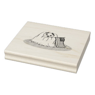 Tampons Encreurs Drapeau américain patriotique USA Chien maltais -