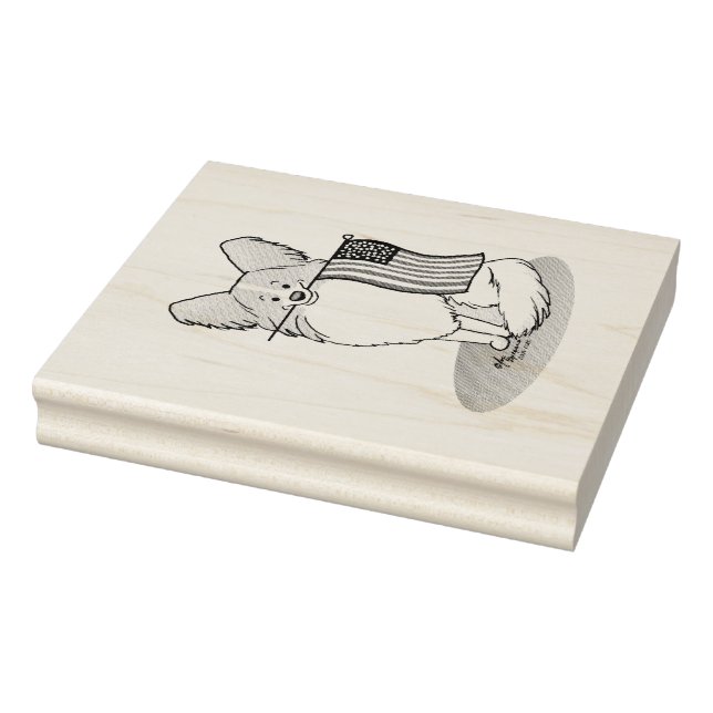 Tampons Encreurs Drapeau américain patriotique USA Papillon (citron (Tampon)