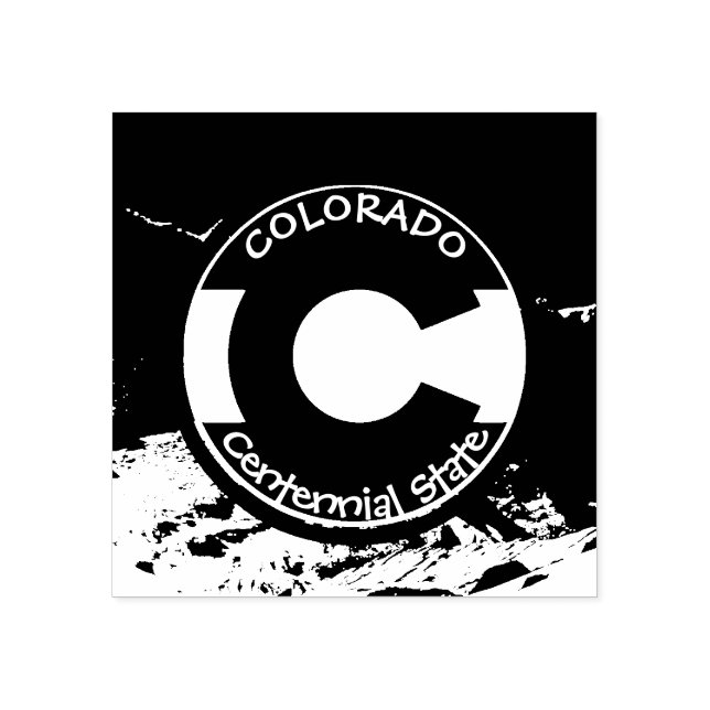 Tampons Encreurs Drapeau circulaire du Colorado (Impression)
