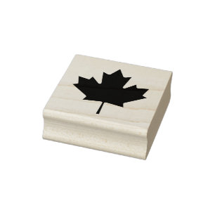 Tampons Encreurs Drapeau de bois du Canada Cachet en caoutchouc