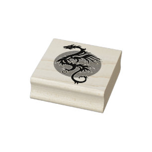 Tampons Encreurs Droite de Sun de dragon - blanc rouge noir + vos