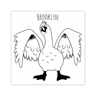 Tampons Encreurs Drôle curieuse dessin animé d'oie domestique