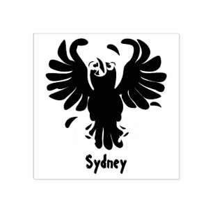 Tampons Encreurs Drôle fou corbeau dessin animé de corbeau de corne