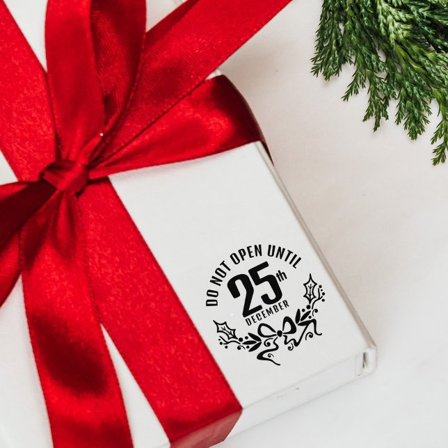 Tampons Encreurs Drôle Ne pas ouvrir jusqu'au 25 Décembre, Noël (Créateur téléchargé)
