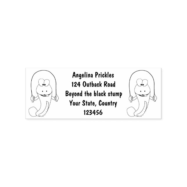 Tampons Encreurs Drôle sauter boudskipper poisson dessin animé (Impression)