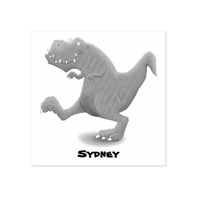 Tampons Encreurs Drôle T rex dinosaure dessin animé humour (Impression)