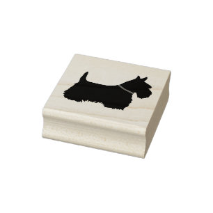 Tampons Encreurs Écossais Terrier, silhouette/collier, chien de
