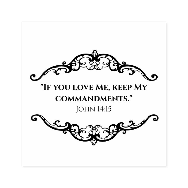 Tampons Encreurs Écriture Bible Citation Amour Jésus Commandements (Impression)