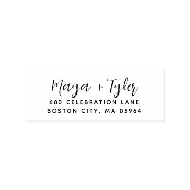 Tampons Encreurs Écriture Moderne Élégante Adresse Manuscrite (Impression)