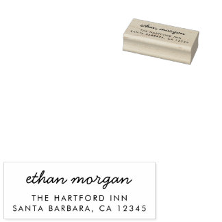 Tampons Encreurs Écriture Moderne Retour Adresse Nom du script