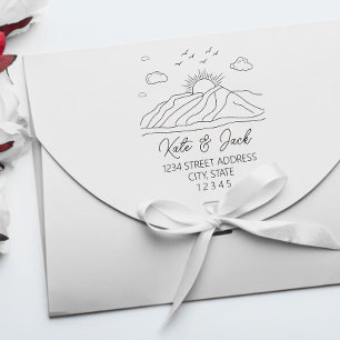 Tampons Encreurs Elegan Mountains Mariage Adresse de retour