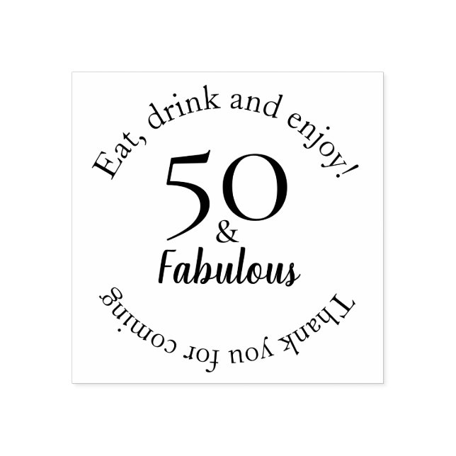 Tampons Encreurs Elégant 50 & Fabuleux Black 50e anniversaire (Impression)