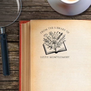 Tampons Encreurs Élégant Botanique De La Bibliothèque De Personnali