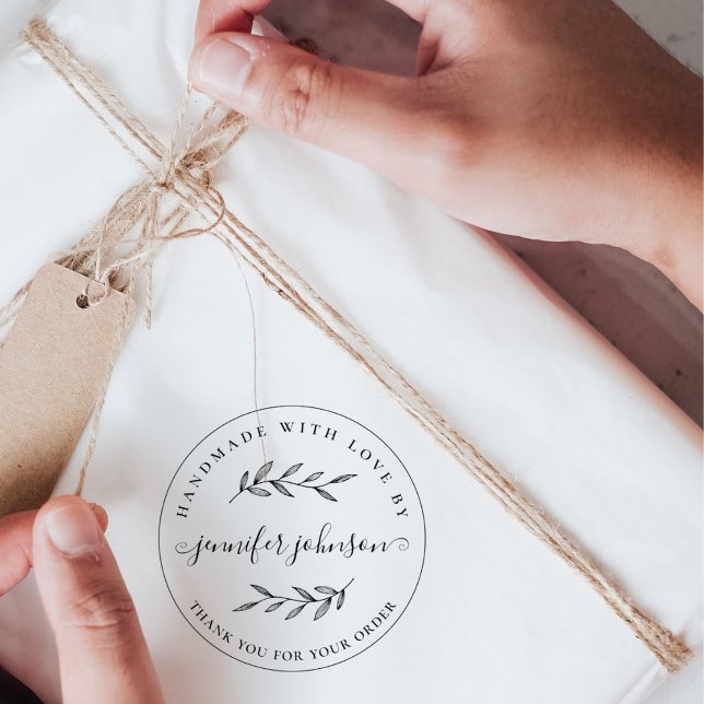 Tampons Encreurs Élégant Botanique Fait À La Main Avec L'Amour Pers (Créateur téléchargé)