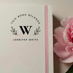 Tampons Encreurs Elégant & Botanique Livres "De La Bibliothèque De