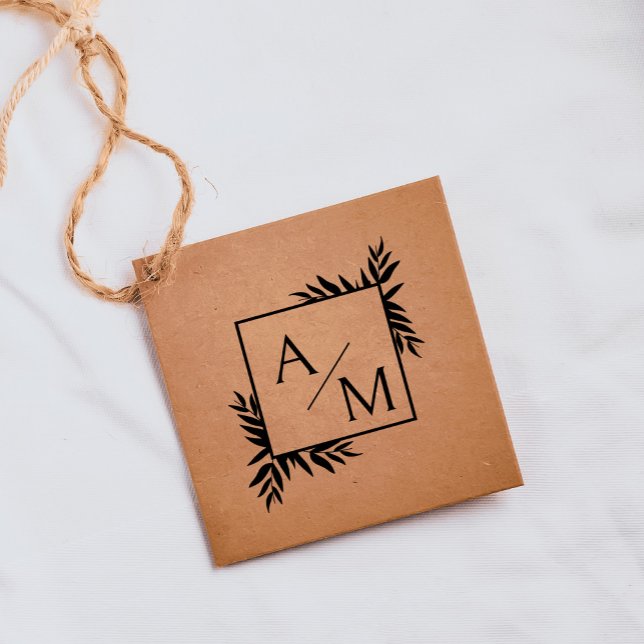 Tampons Encreurs Élégant, botanique, monogramme (Créateur téléchargé)