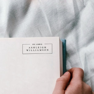 Tampons Encreurs Élégant Classic Ex Libris Custom Name Plaque de ma