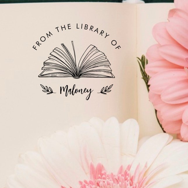 Tampons Encreurs Elegant Classic Script From the Library Of Custom  (Créateur téléchargé)