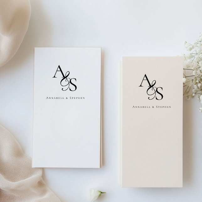 Tampons Encreurs Élégant, Classique, Monogramme, Mariage (Personalized, Elegant, Classic, Monogram, Wedding Rubber Stamp.)