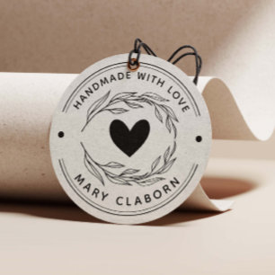 Tampons Encreurs Elégant Coeur Nom Personnalisé Fait À La Main Avec