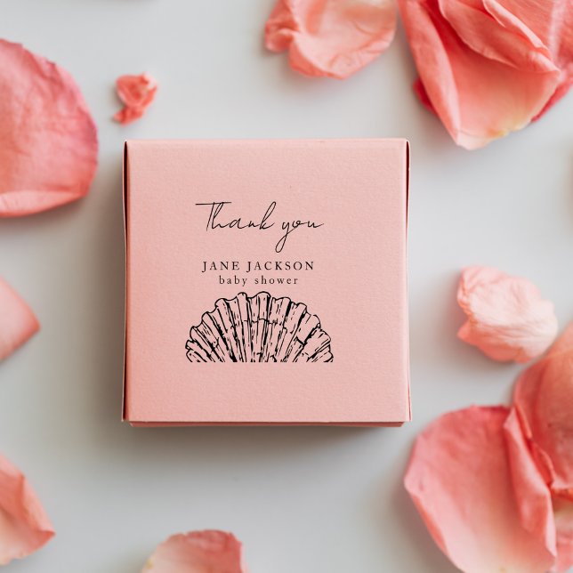 Tampons Encreurs Elegant Custom Scallop Shell Baby Shower  (Créateur téléchargé)