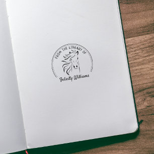 Tampons Encreurs Élégant De La Bibliothèque De, Livre De Cheval