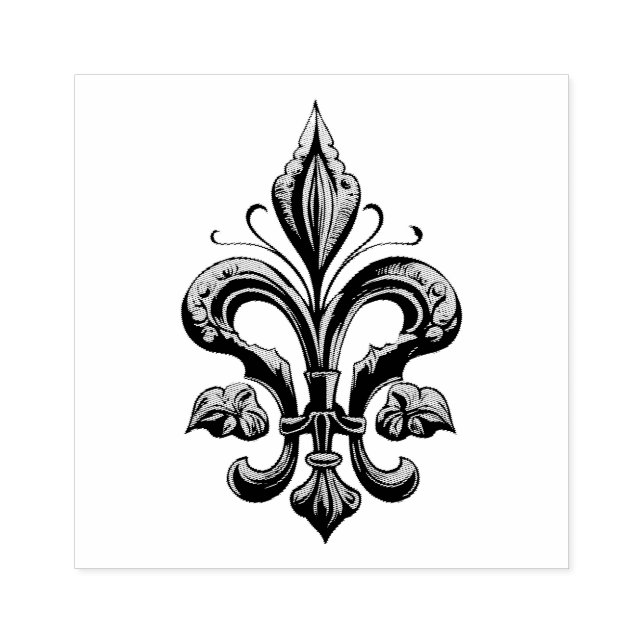 Tampons Encreurs Élégant Fleur de Lis (Impression)