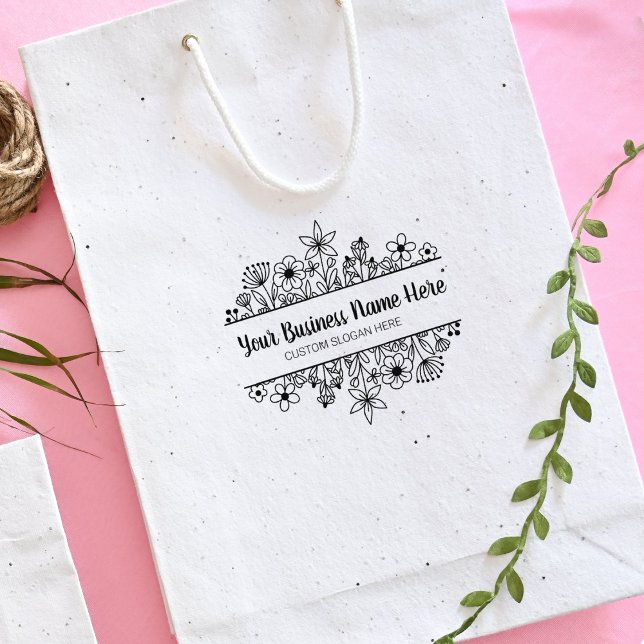 Tampons Encreurs Élégant Fleur sauvage Business Script moderne (Créateur téléchargé)