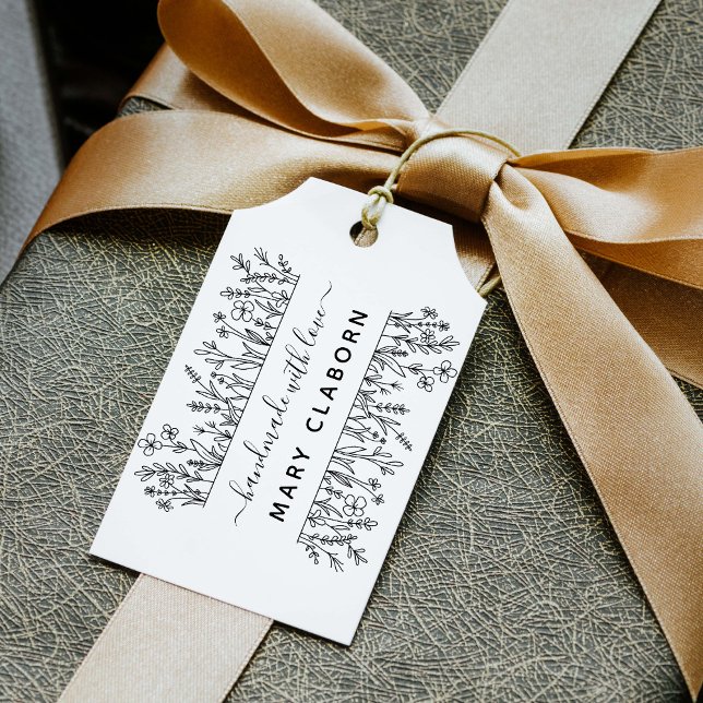 Tampons Encreurs Élégant Fleur sauvage Nom personnalisé fait main a (Créateur téléchargé)