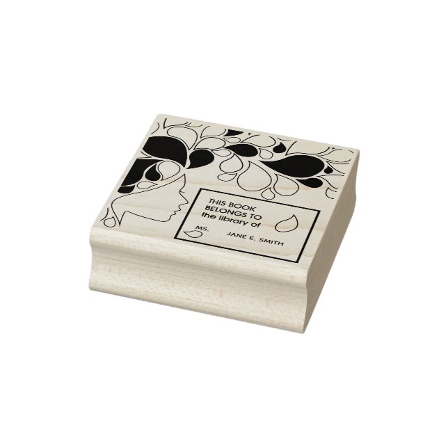 Tampons Encreurs Élégant livre d'art appartient à la plaque personn (Tampon)