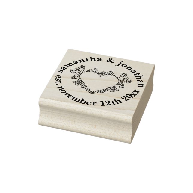 Tampons Encreurs Élégant Mandala Heart Mariage (Tampon)