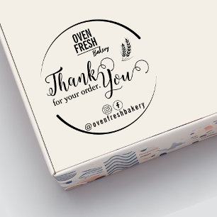 Tampons Encreurs Élégant Merci Nom commercial Boulangerie