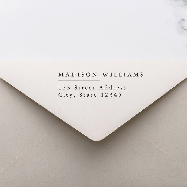 Tampons Encreurs Elegant Modern Return Adresse (Créateur téléchargé)