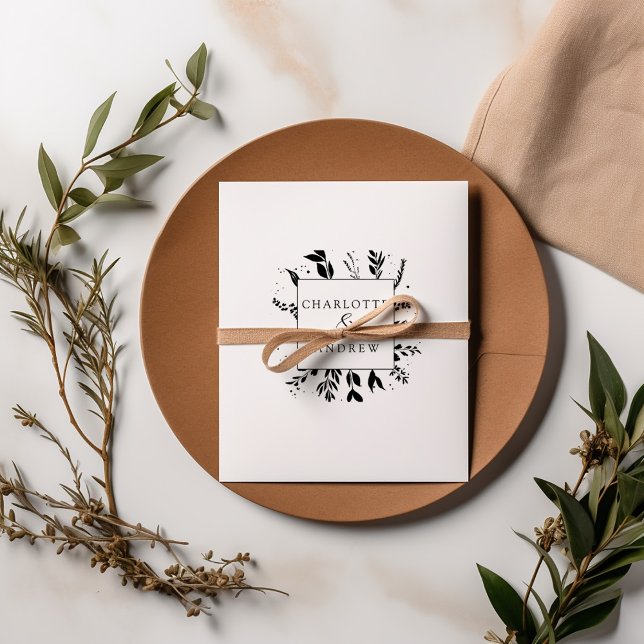 Tampons Encreurs Élégant, Monogramme, Lame d'art, Mariage (Créateur téléchargé)