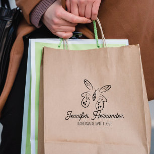 Tampons Encreurs Elégant Papillon personnalisé fait main grande