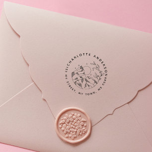 Tampons Encreurs Élégant Rustique tracée à la main Mountain Adresse