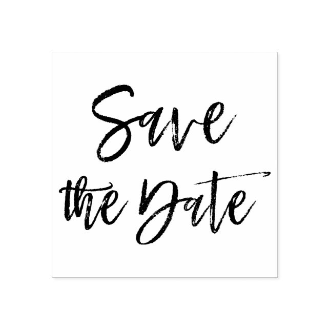 Tampons Encreurs Élégant Script Wedding Enregistrer la date (Impression)